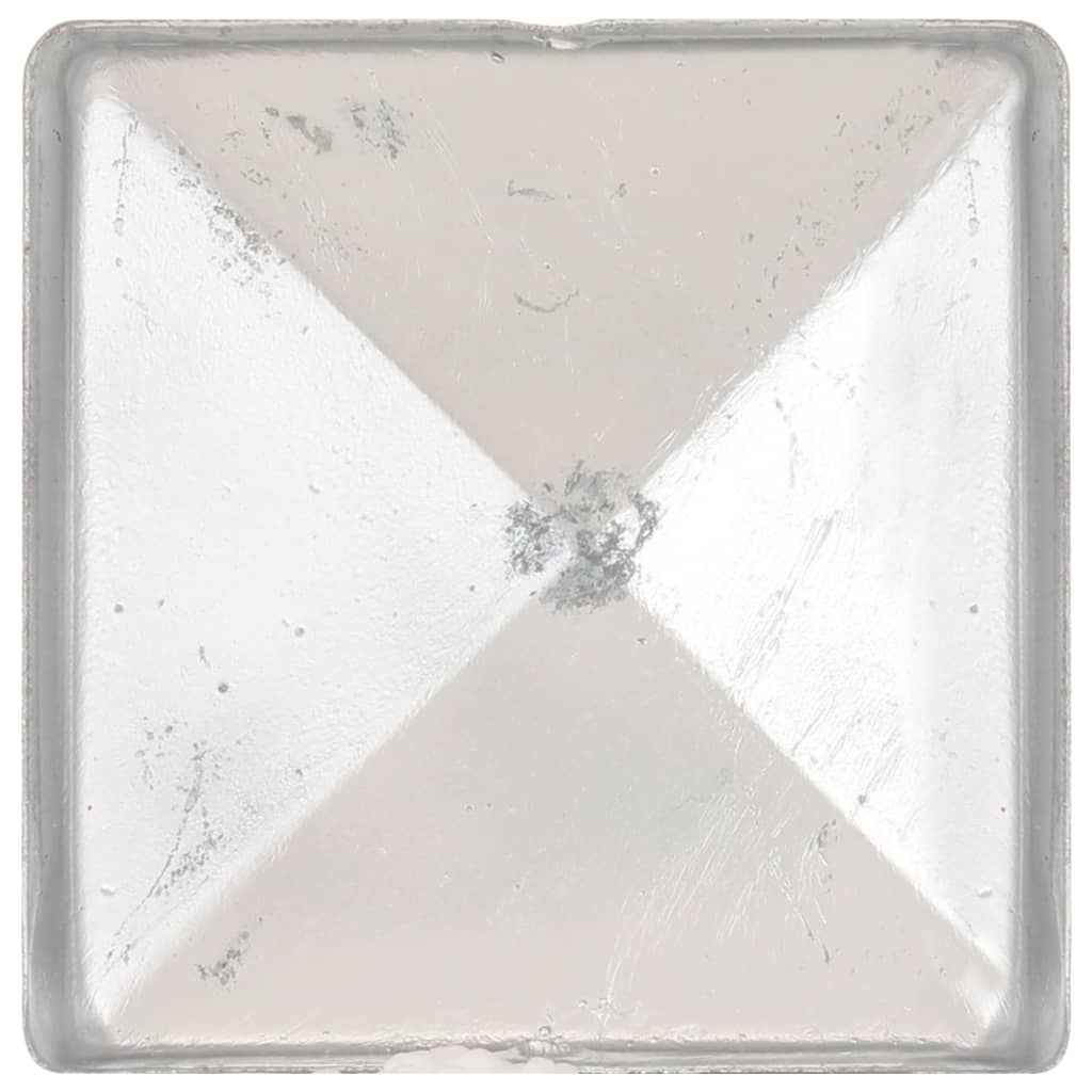 Krytky na plotové sloupky stříška 6ks pozinkovaný kov 101x101mm