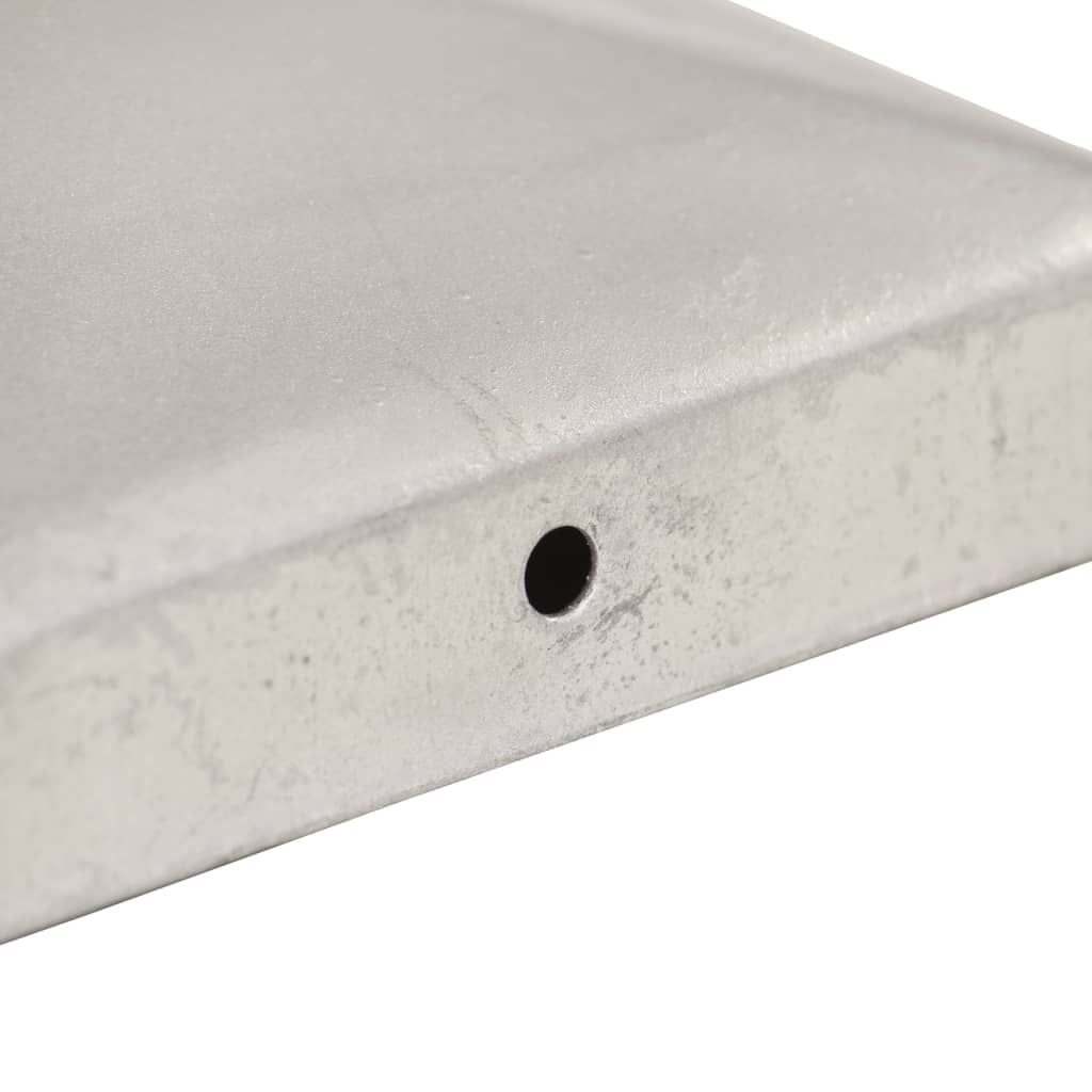 Krytky na plotové sloupky stříška 6ks pozinkovaný kov 101x101mm