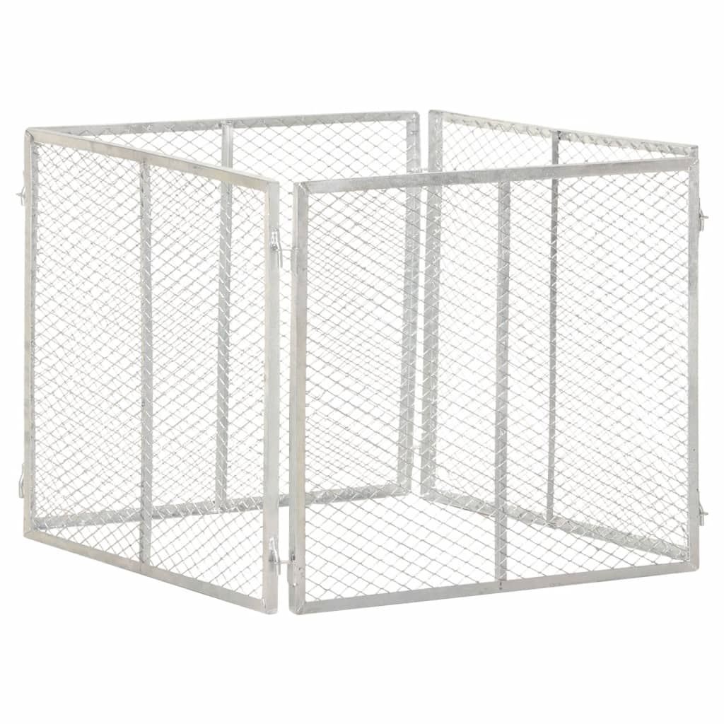 Zahradní kompostér 85 x 85 x 70 cm pozinkované železo