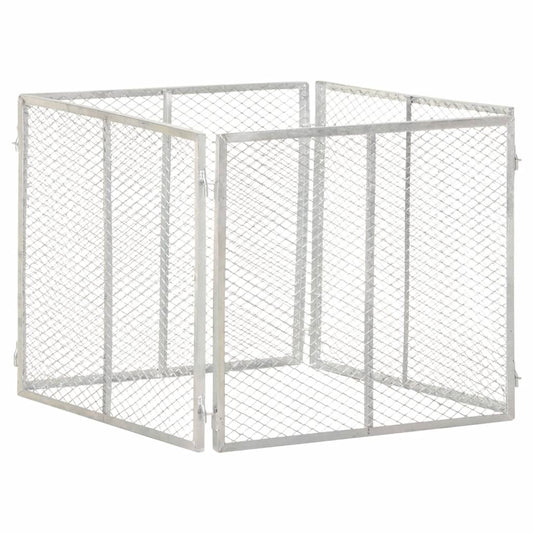 Zahradní kompostér 85 x 85 x 70 cm pozinkované železo