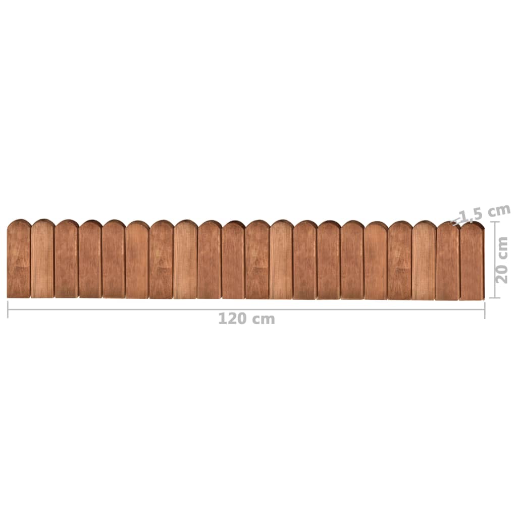 Trávníkový lem hnědý 120 cm impregnované borové dřevo