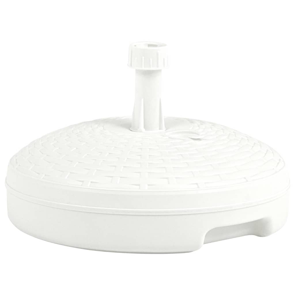 Stojan na slunečník plněný vodou/pískem 20 l bílý plast ratan