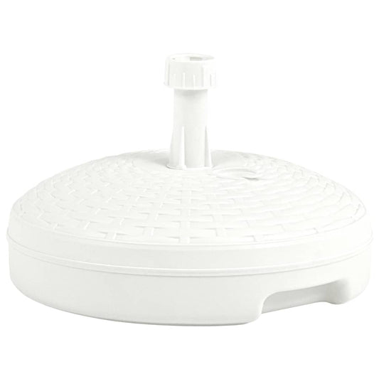 Stojan na slunečník plněný vodou/pískem 20 l bílý plast ratan