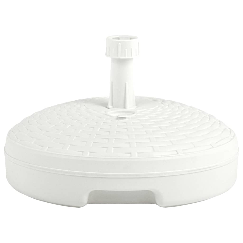 Stojan na slunečník plněný vodou/pískem 20 l bílý plast ratan
