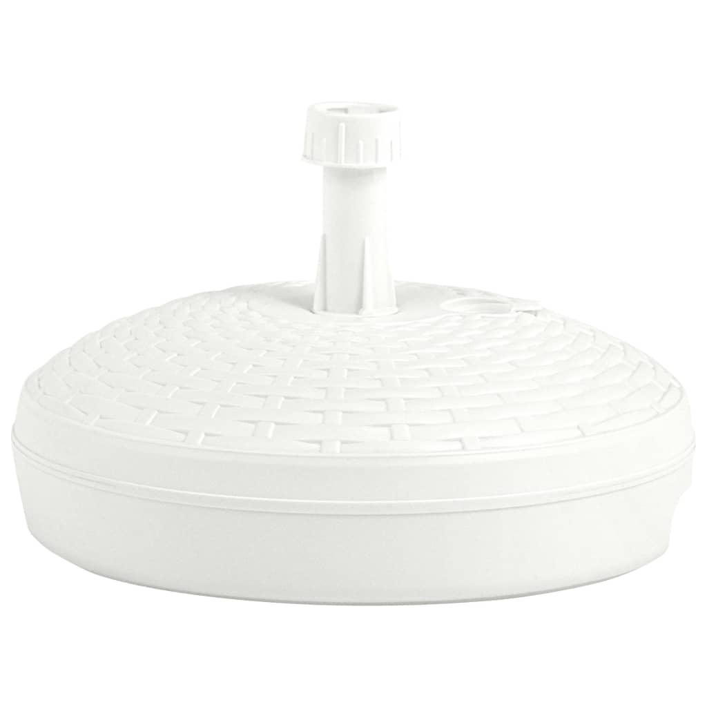 Stojan na slunečník plněný vodou/pískem 20 l bílý plast ratan