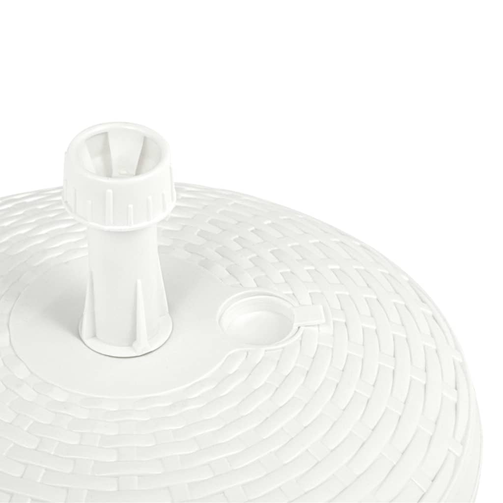 Stojan na slunečník plněný vodou/pískem 20 l bílý plast ratan