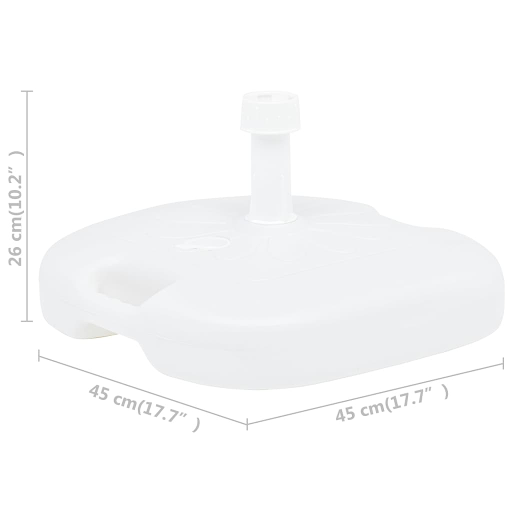 Stojan na slunečník plněný vodou/pískem 16 l bílý plast