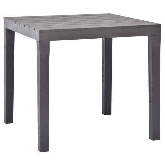 Zahradní stůl 78 x 78 x 72 cm kávový plast