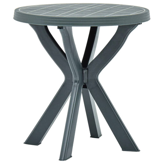 Bistro stolek zelený Ø 70 cm plast