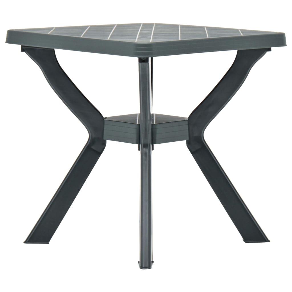 Bistro stolek zelený 70 x 70 x 72 cm plast