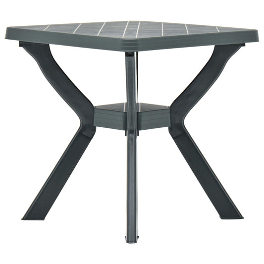 Bistro stolek zelený 70 x 70 x 72 cm plast