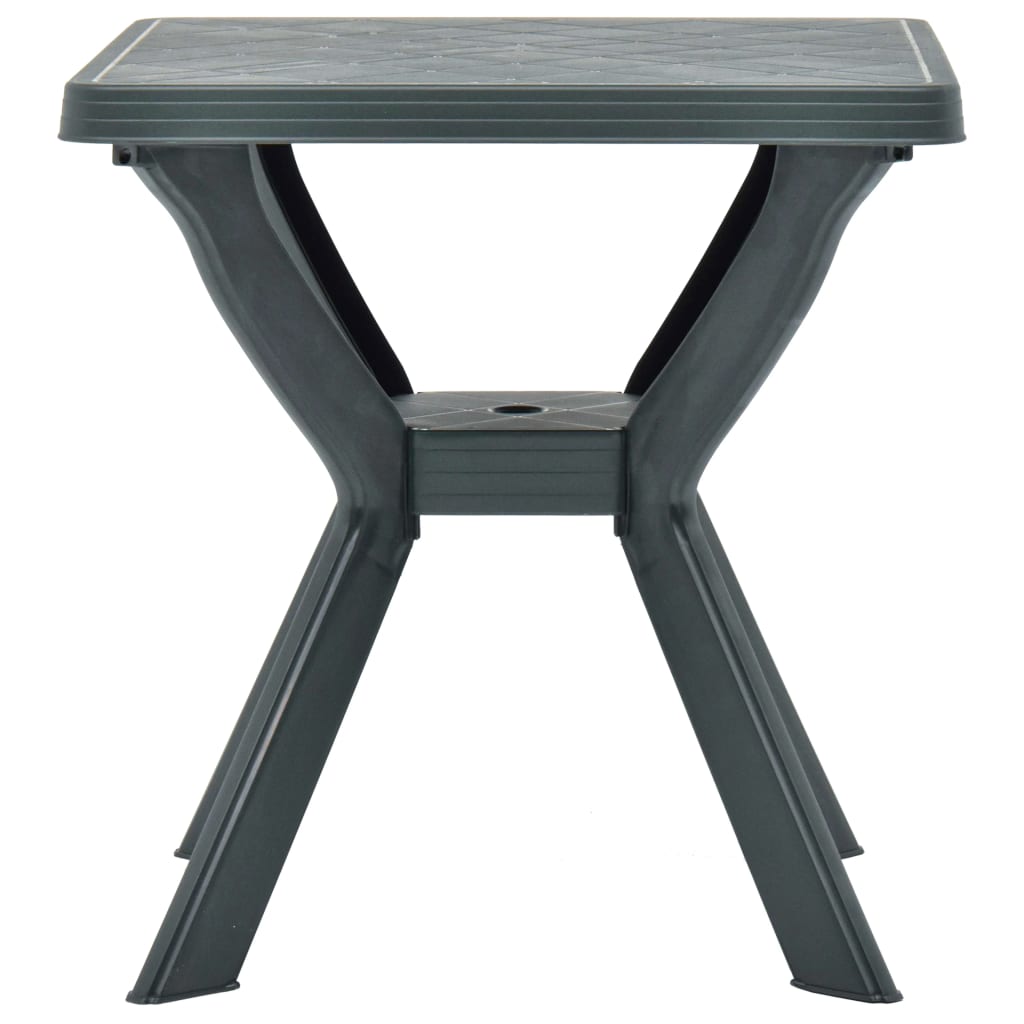 Bistro stolek zelený 70 x 70 x 72 cm plast