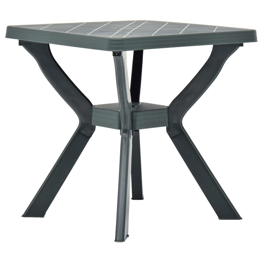 Bistro stolek zelený 70 x 70 x 72 cm plast