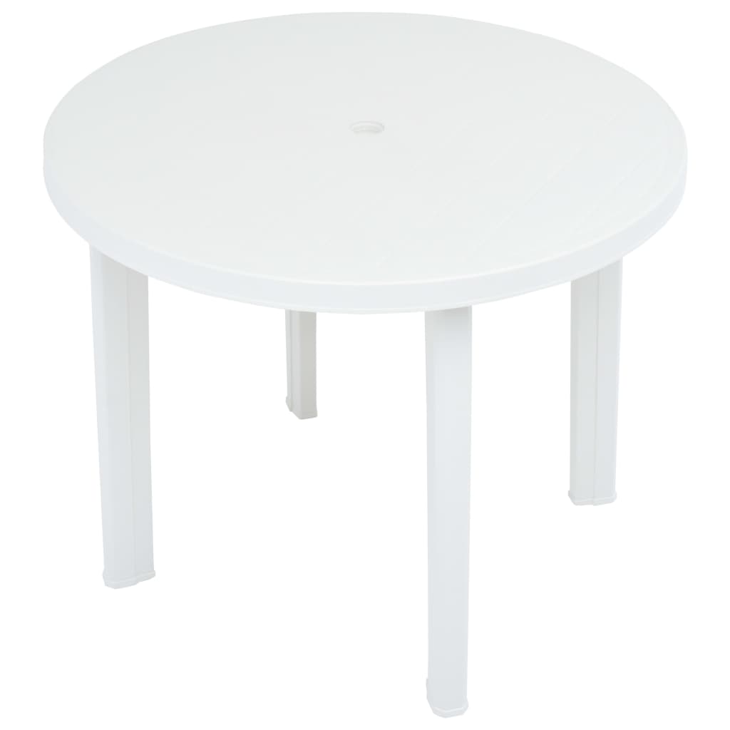 Zahradní stůl bílý 89 cm plast