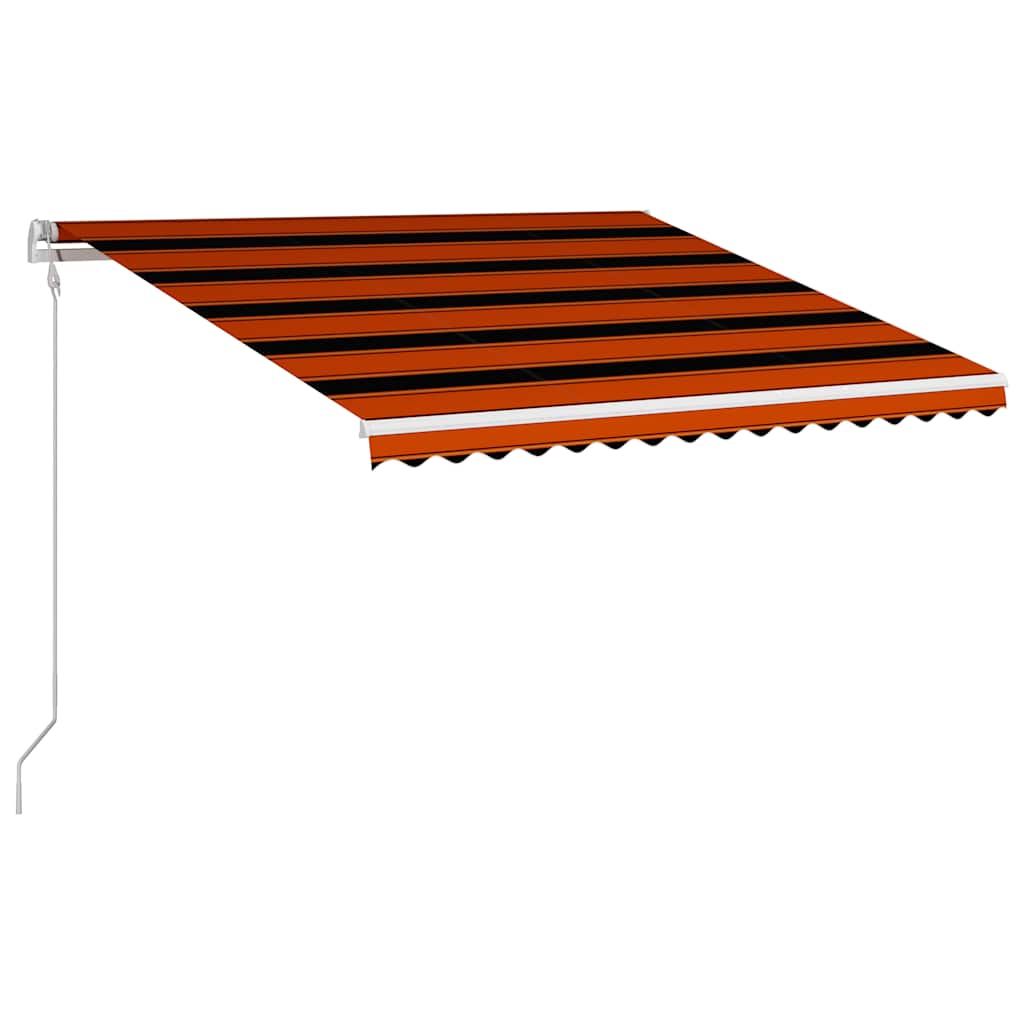 Automatická zatahovací markýza 400 x 300 cm oranžovo-hnědá
