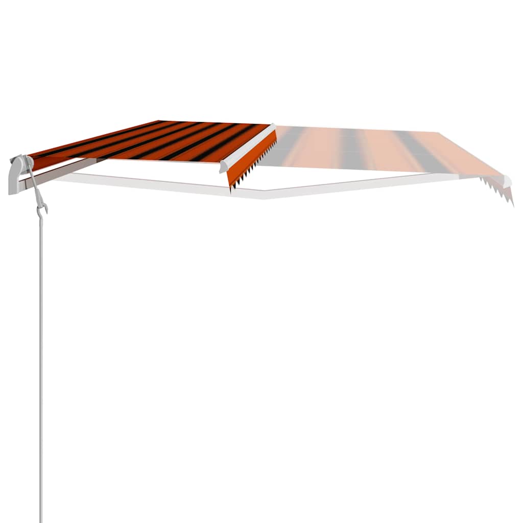 Automatická zatahovací markýza 400 x 300 cm oranžovo-hnědá
