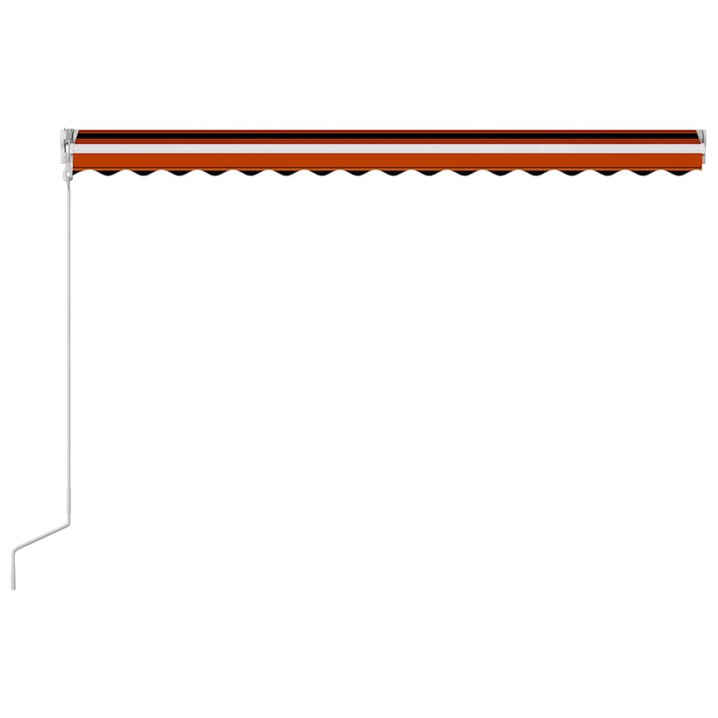 Automatická zatahovací markýza 400 x 300 cm oranžovo-hnědá