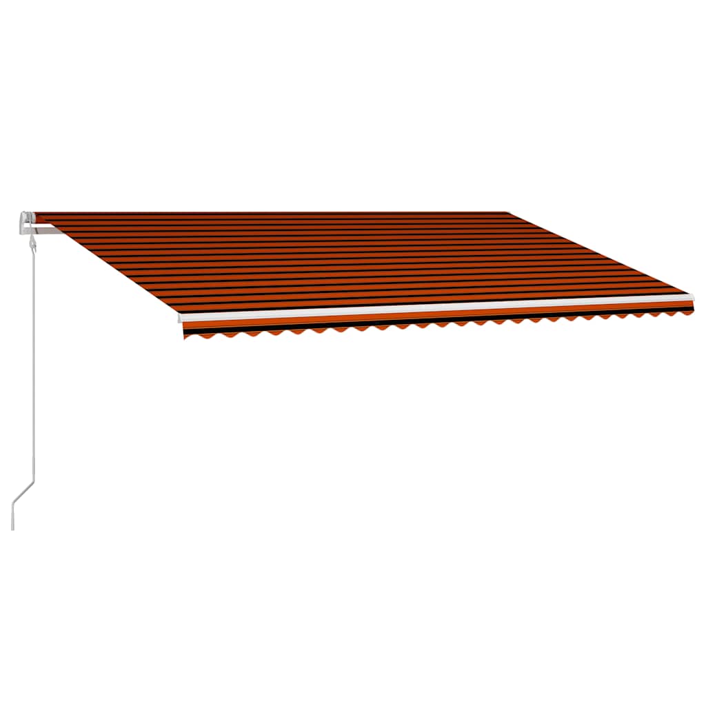 Automatická zatahovací markýza 600 x 300 cm oranžovo-hnědá