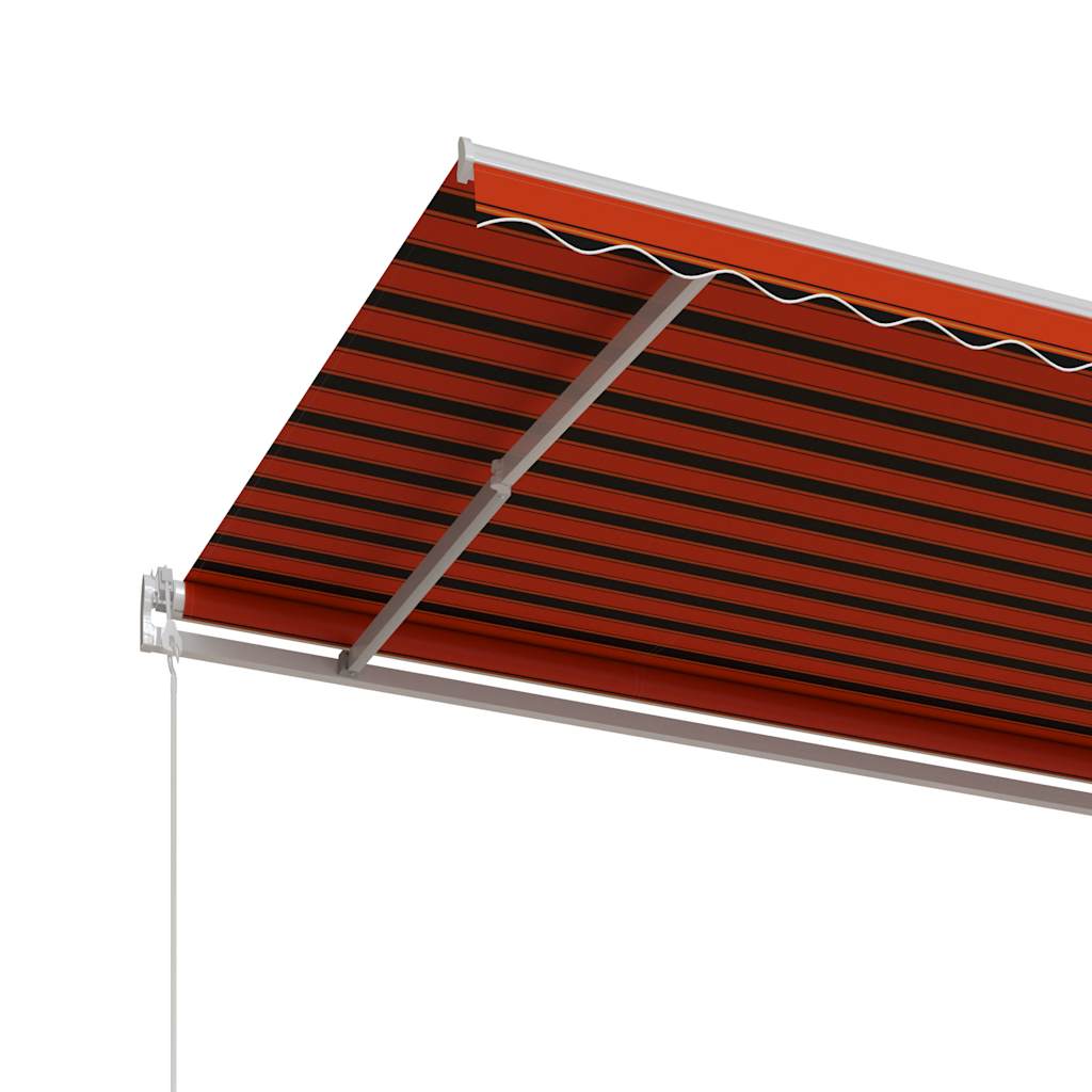 Automatická zatahovací markýza 600 x 300 cm oranžovo-hnědá