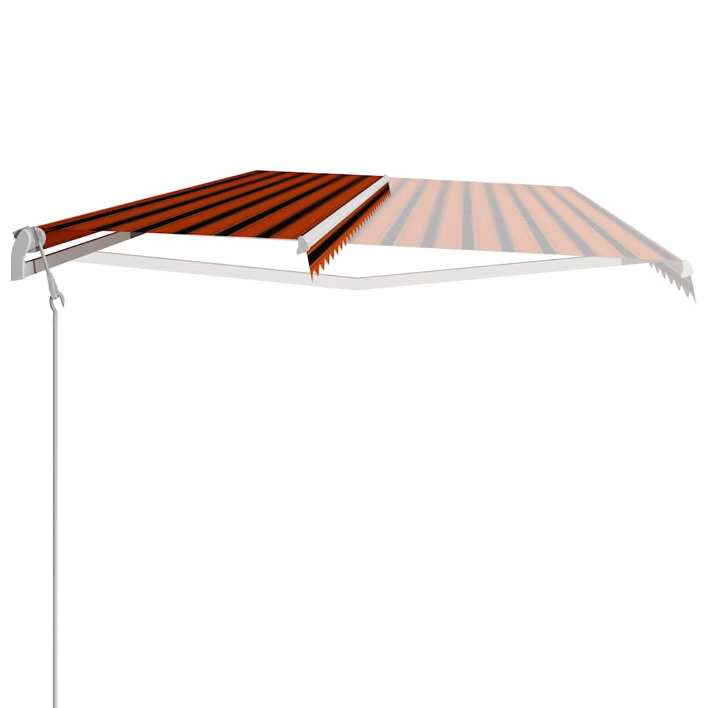 Automatická zatahovací markýza 600 x 300 cm oranžovo-hnědá
