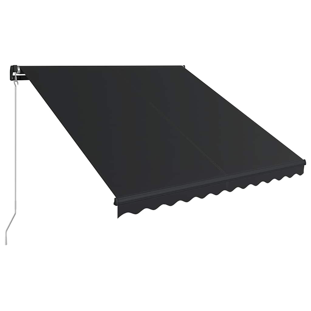 Ručně zatahovací markýza s LED světlem 300 x 250 cm antracitová
