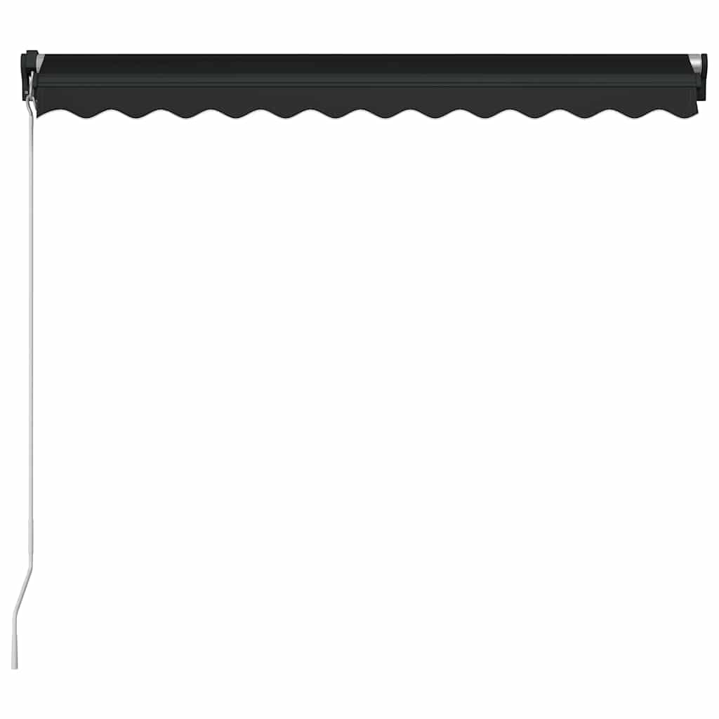 Ručně zatahovací markýza s LED světlem 300 x 250 cm antracitová