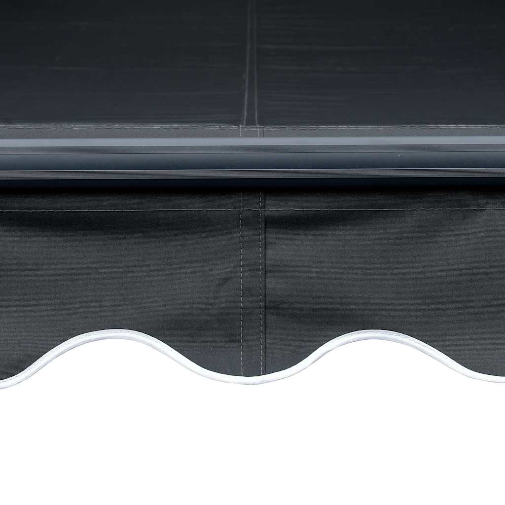 Ručně zatahovací markýza s LED světlem 300 x 250 cm antracitová