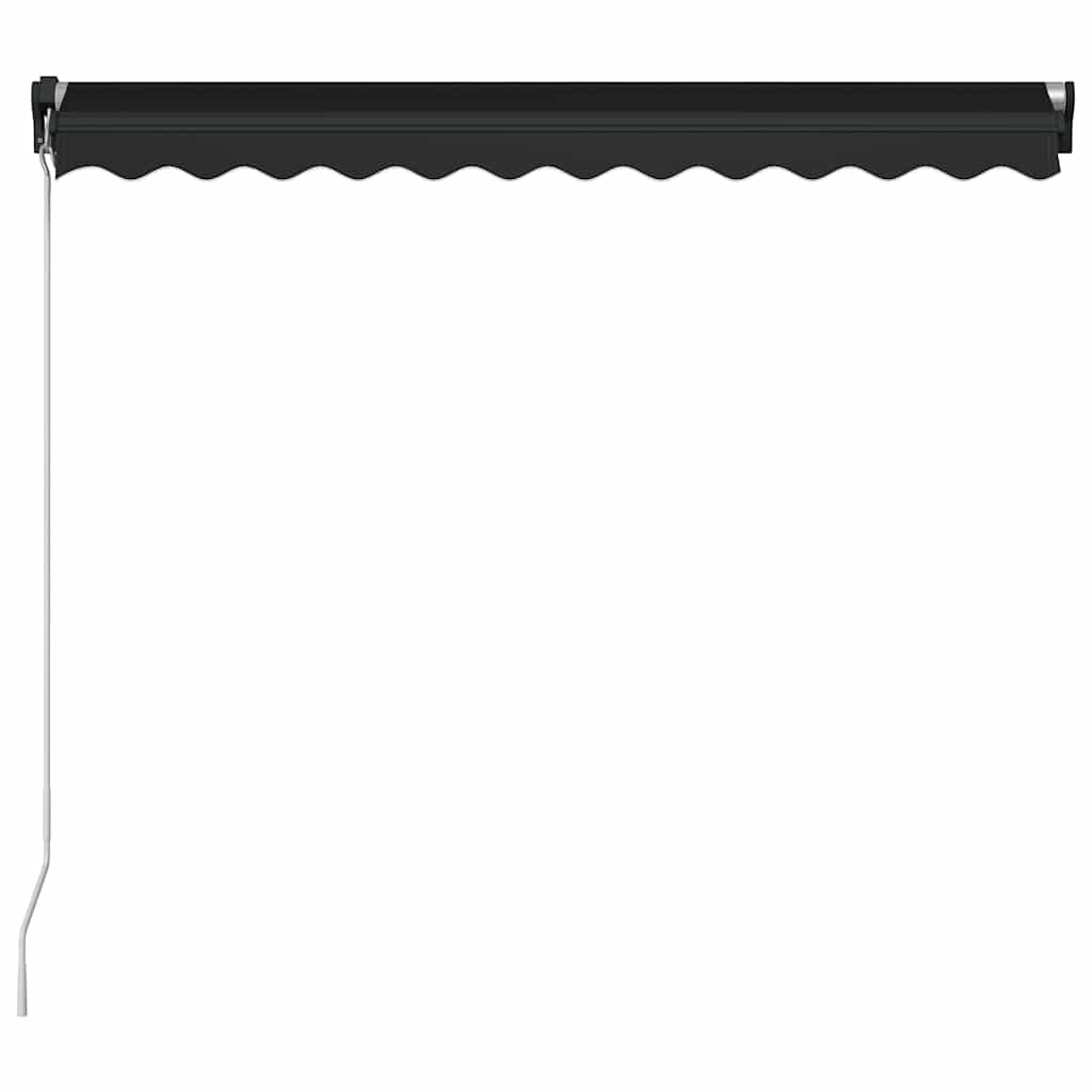 Ručně zatahovací markýza s LED světlem 350 x 250 cm antracitová