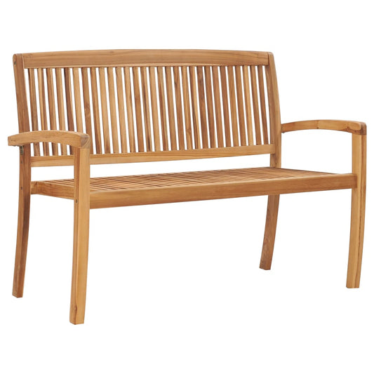 2místná stohovatelná zahradní lavice 128,5 cm masivní teak