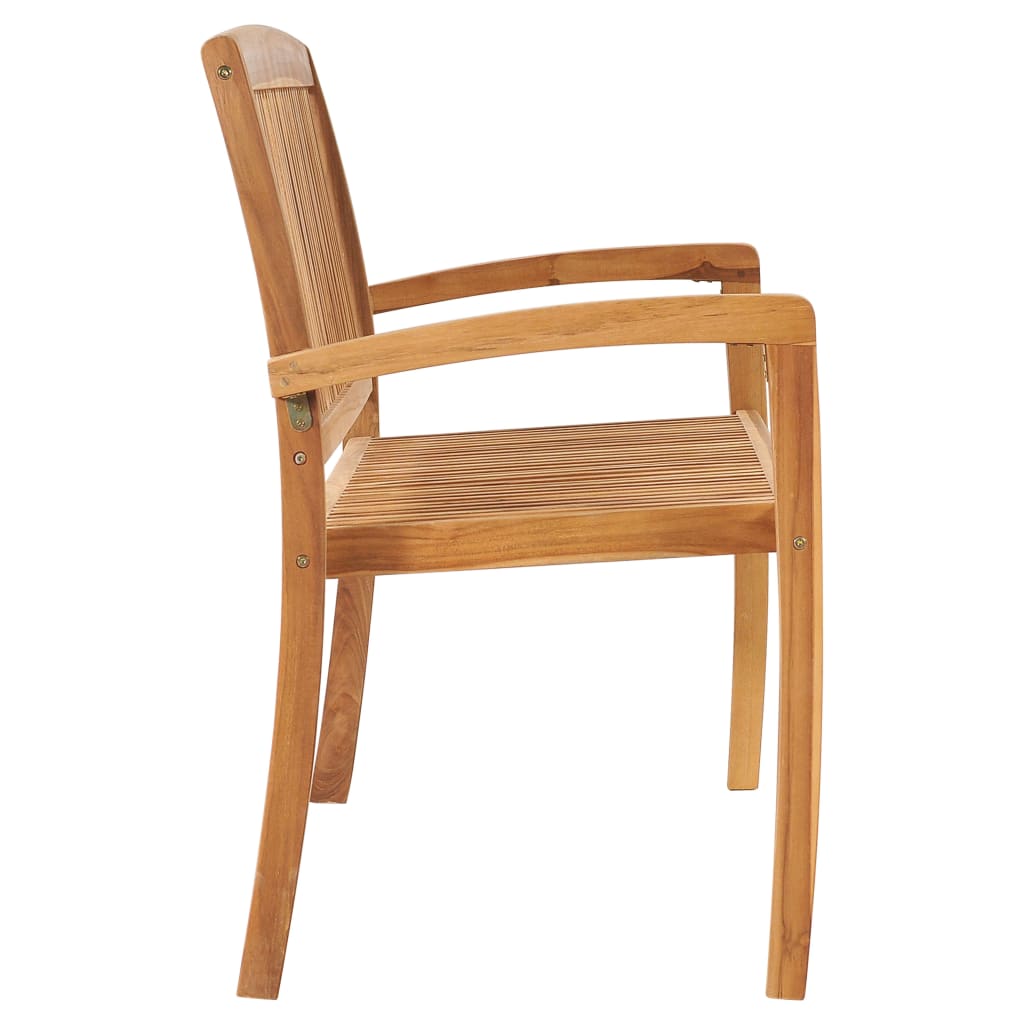2místná stohovatelná zahradní lavice 128,5 cm masivní teak