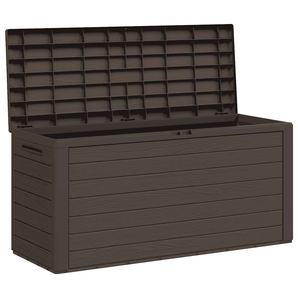 Zahradní úložný box hnědý 116 x 44 x 55 cm