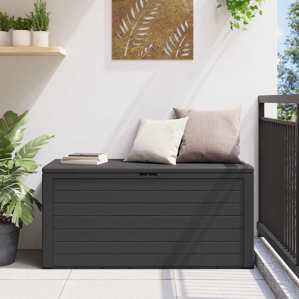 Zahradní úložný box antracitový 116 x 44 x 55 cm