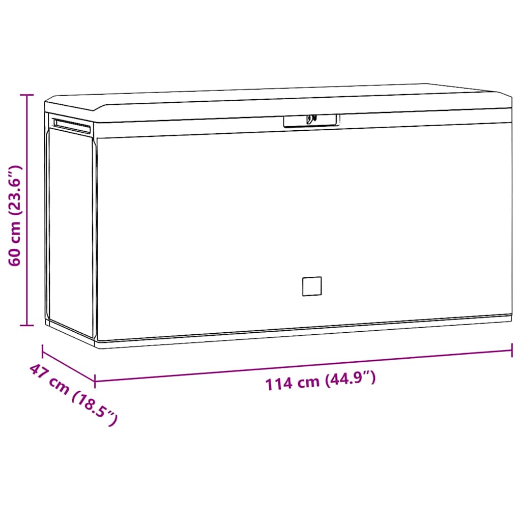 Zahradní úložný box hnědý 114 x 47 x 60 cm