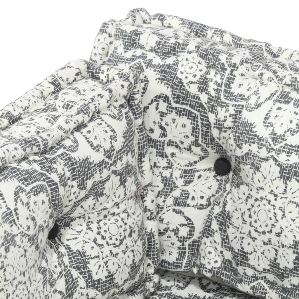 Poduška na pohovku z palet světle šedá textil patchwork