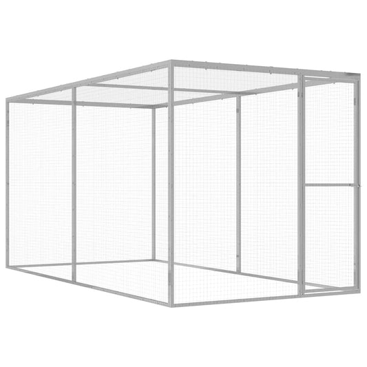 Klec pro kočky 3 x 1,5 x 1,5 m pozinkovaná ocel