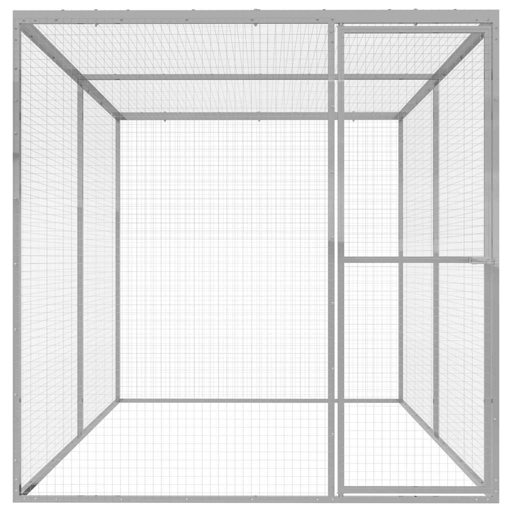 Klec pro kočky 3 x 1,5 x 1,5 m pozinkovaná ocel