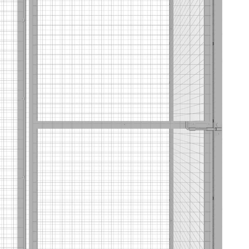 Klec pro kočky 3 x 1,5 x 1,5 m pozinkovaná ocel