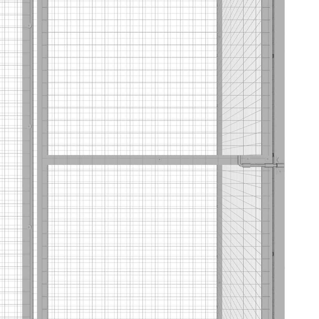 Klec pro kočky 3 x 1,5 x 2,5 m pozinkovaná ocel