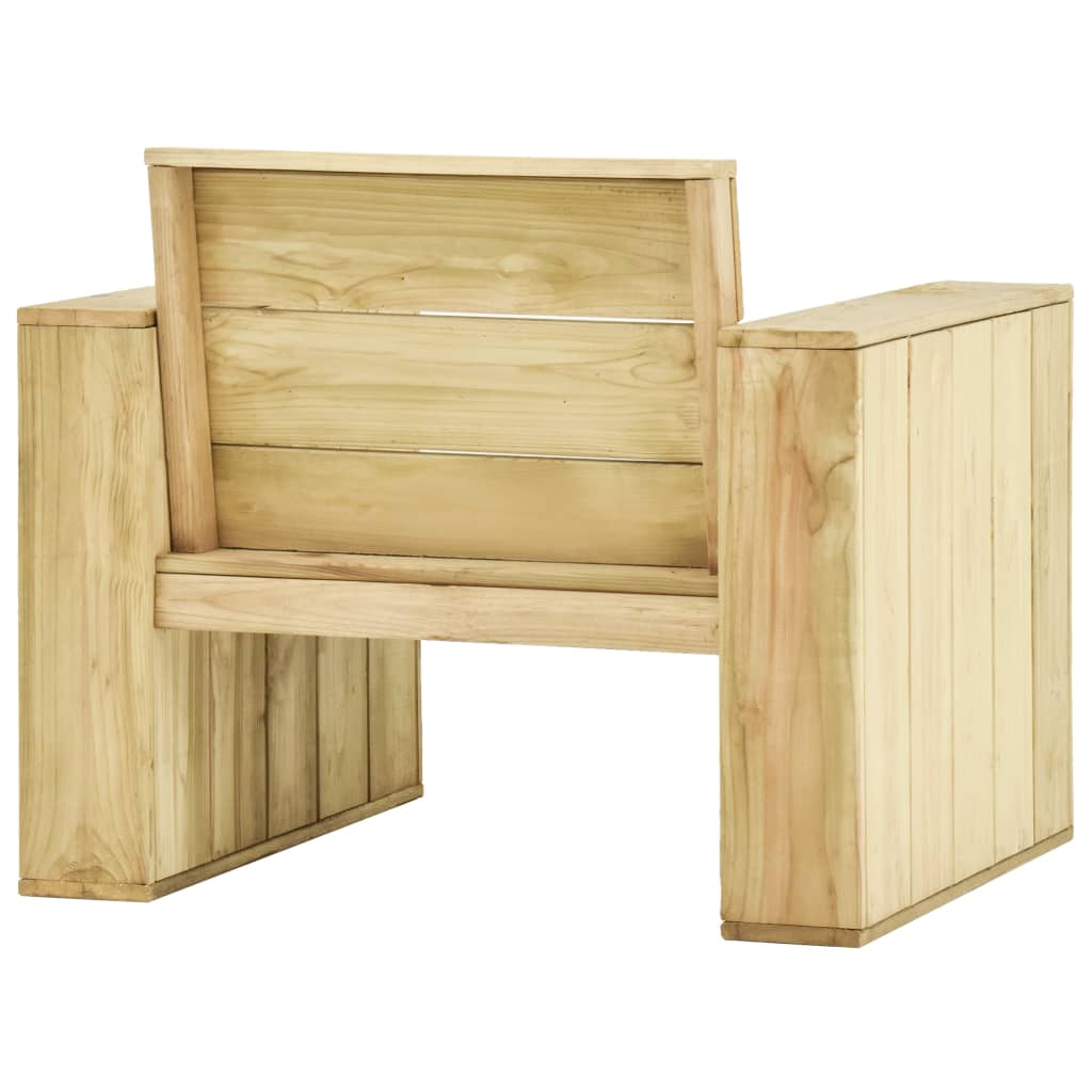 Zahradní židle 2 ks 89 x 76 x 76 cm impregnované borové dřevo