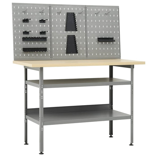Pracovní stůl se třemi nástěnnými panely