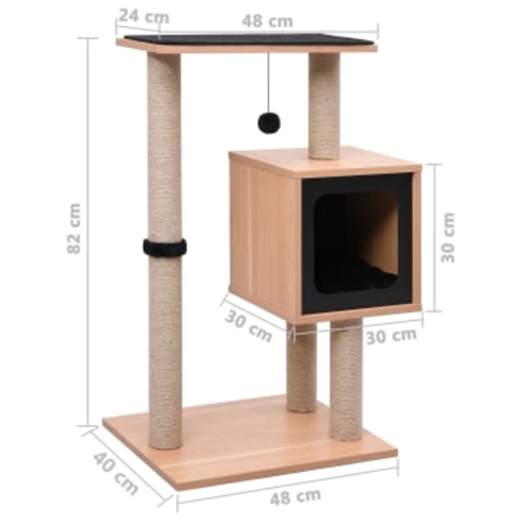 Škrabadlo pro kočky se sisalovým koberečkem 82 cm