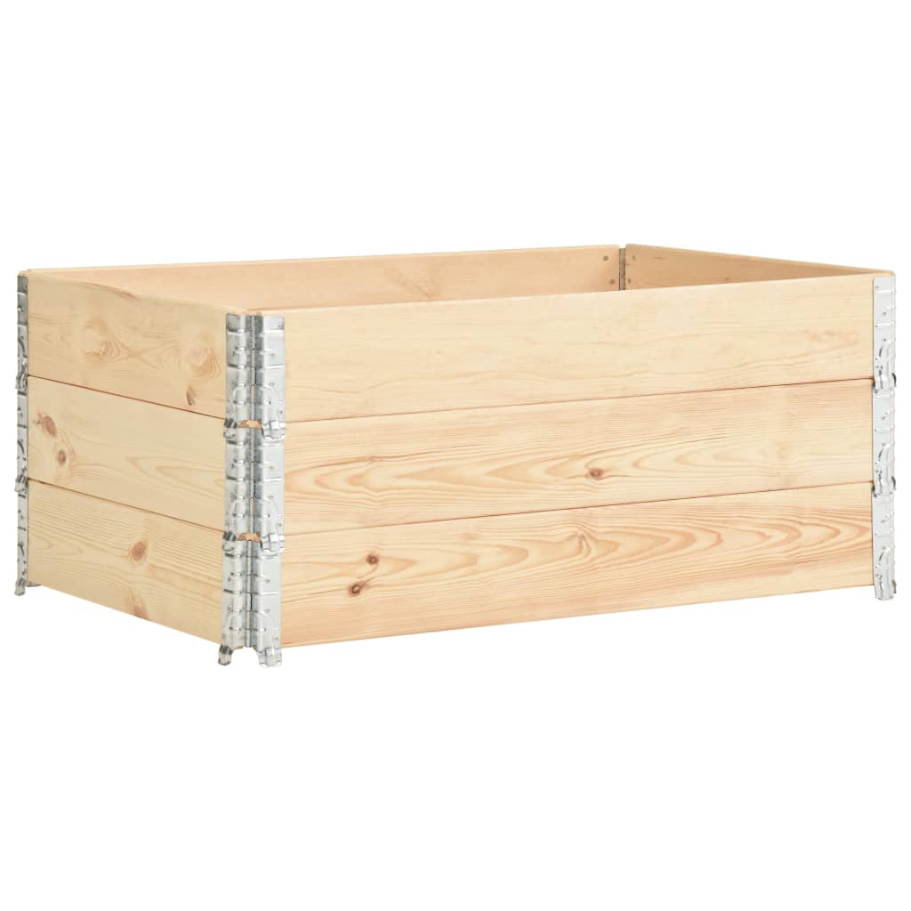Vyvýšené záhony 3 ks 100 x 150 cm masivní borové dřevo