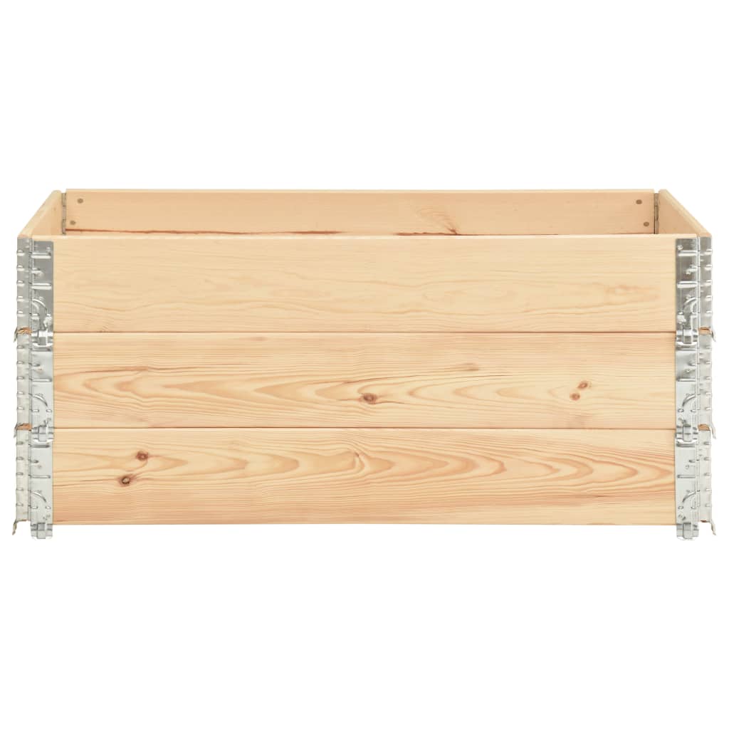 Vyvýšené záhony 3 ks 100 x 150 cm masivní borové dřevo