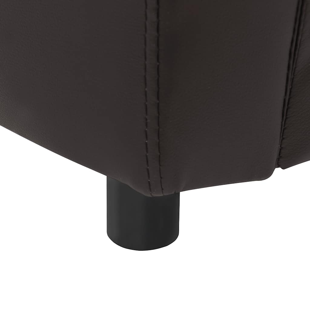 Pohovka pro psy hnědá 67 x 41 x 39 cm umělá kůže