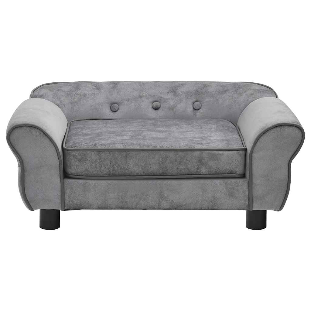 Pohovka pro psy šedá 72 x 45 x 30 cm plyš