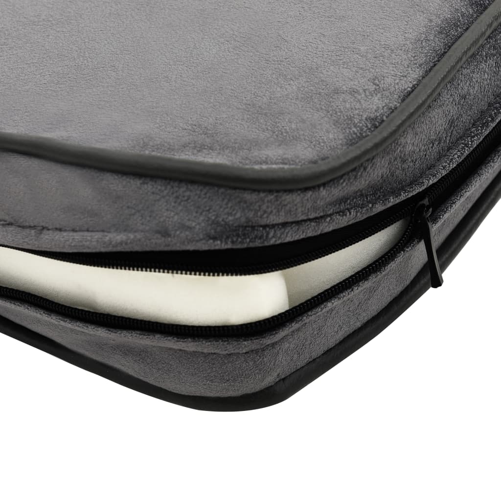 Pohovka pro psy šedá 81 x 43 x 31 cm plyš a umělá kůže