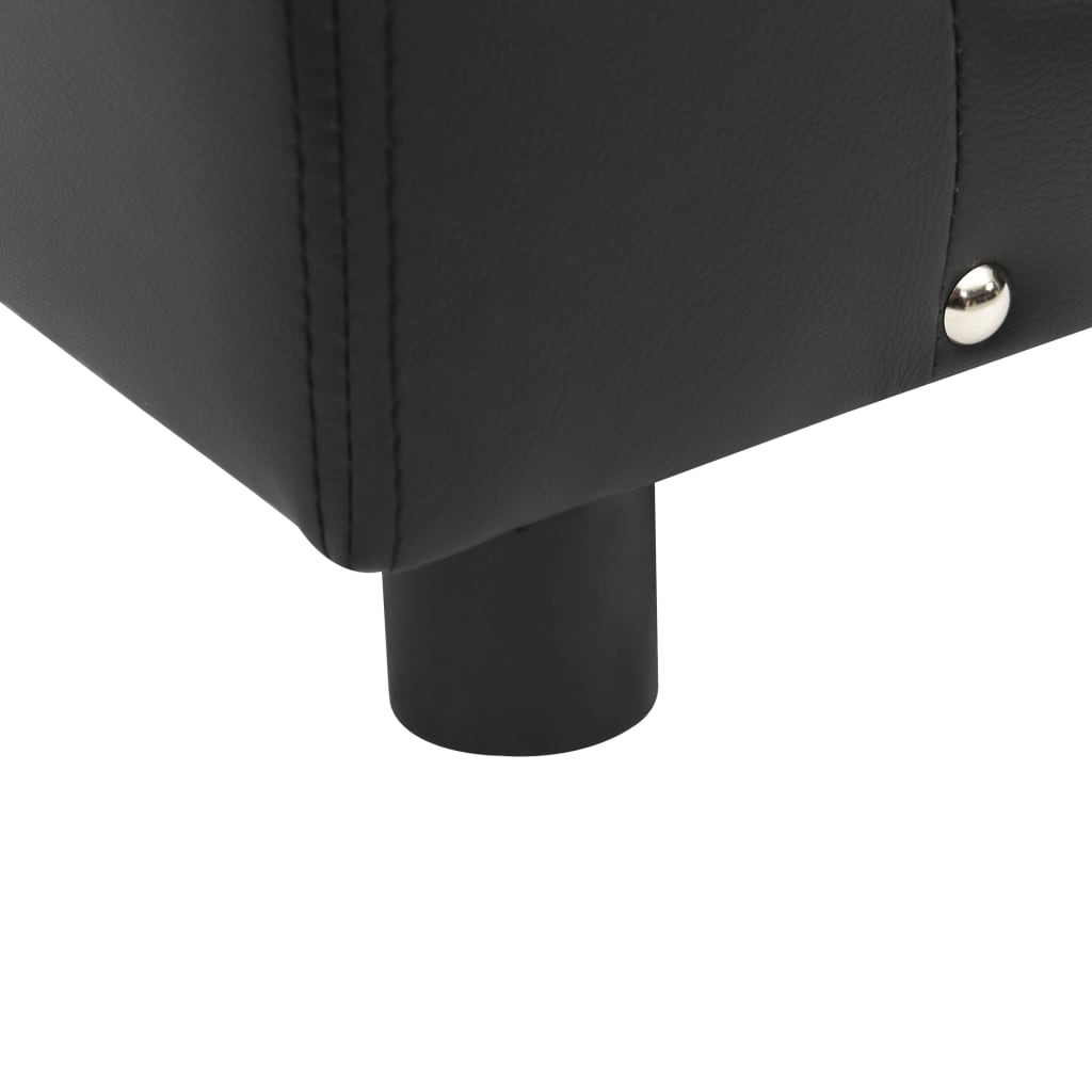 Pohovka pro psy černá 81 x 43 x 31 cm plyš a umělá kůže