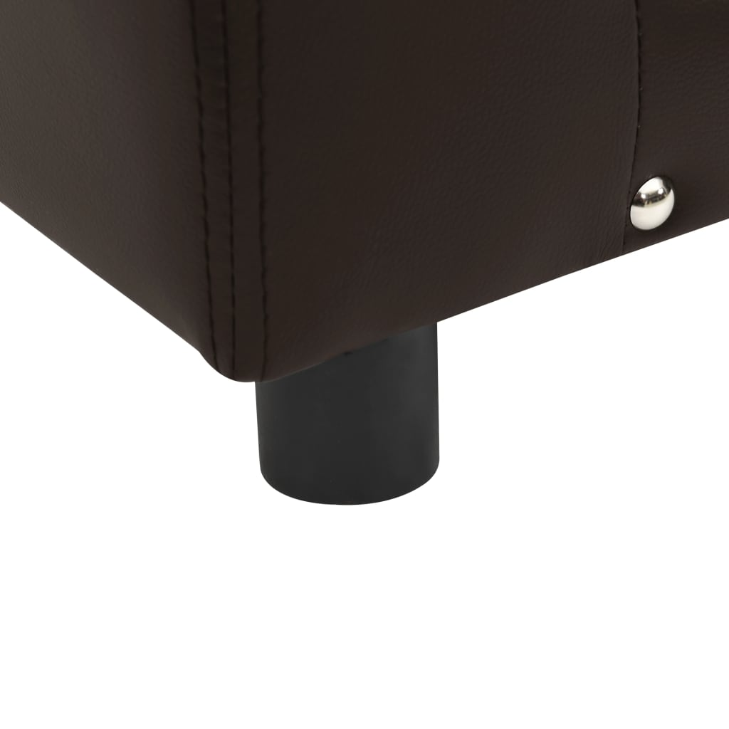 Pohovka pro psy hnědá 81 x 43 x 31 cm plyš a umělá kůže