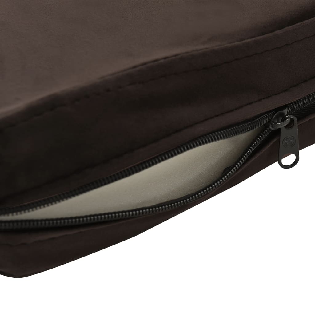 Pohovka pro psy hnědá 81 x 43 x 31 cm plyš a umělá kůže