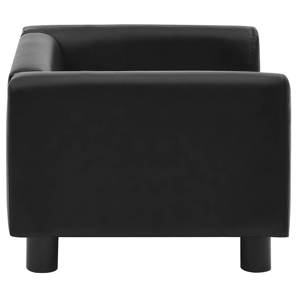 Pohovka pro psy černá 60 x 43 x 30 cm plyš a umělá kůže